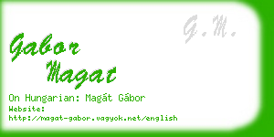 gabor magat business card