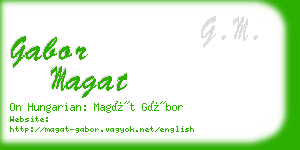 gabor magat business card